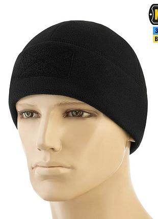Шапка флісова m-tac watch cap elite з velcro. чорний