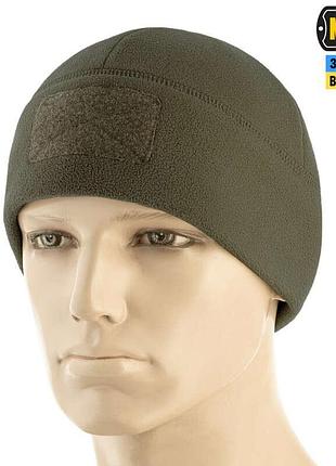 Шапка флисовая m-tac watch cap elite с velcro. темная олива (00000006185)