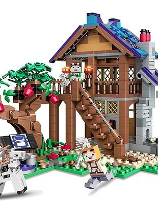 Игрушечный конструктор в стиле майнкрафт my world осада кузни 504 элемента, набор с персонажами