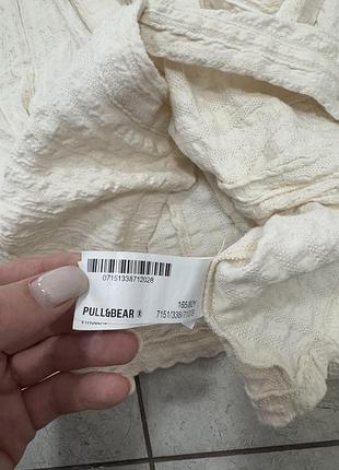 Блуза pull&bear молочна 5