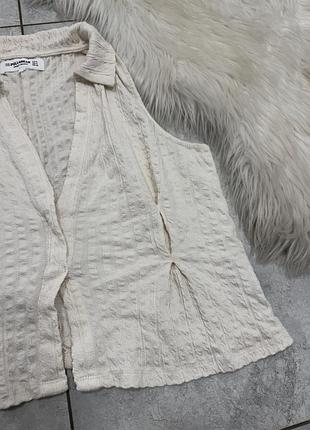 Блуза pull&bear молочна 3