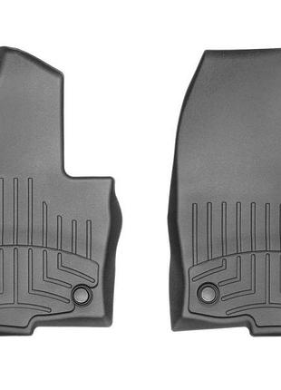 Коврики в салон mazda cx-9 2017-, с бортом, передние, черные, weathertech 449721