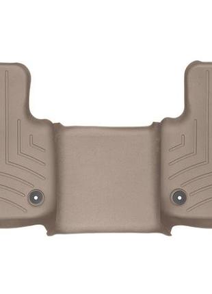 Коврики в салон audi q7 2016-/q8 2018-, с бортом, задние, бежевые, weathertech 458872