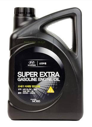 Моторное масло mobis super extra sl 5w-30 4л. hyundai/kia 05100-00410