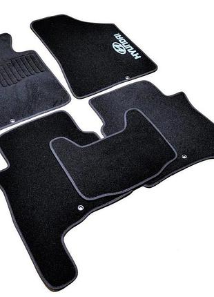 Коврики в салон (ворсовые) hyundai santa fe 2006-2010, черные, 5шт, avtm blccr1235