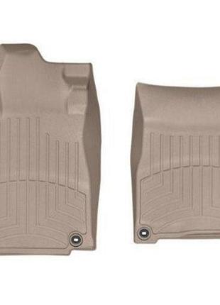 Коврики в салон honda cr-v 2012-, с бортом, передние, бежевые, weathertech 455571