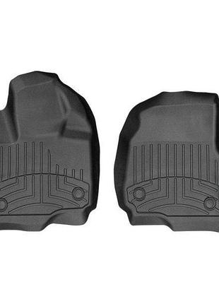 Коврики в салон lincoln navigator 2018-, с бортом, передние, черные, weathertech 4412951