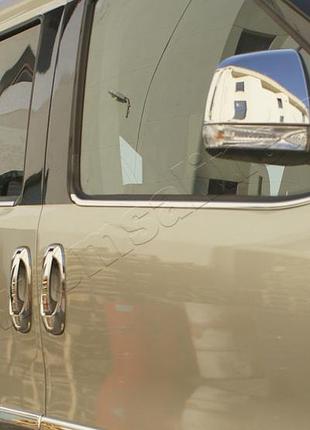 Накладки хромированные на стекла (нижние) (4шт) fiat doblo 2010-/opel combo 2012-, omsaline, 2524141