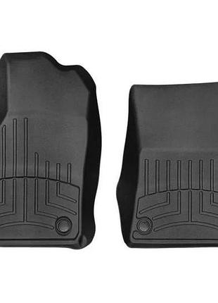 Коврики в салон peugeot 3008/5008/opel grandland 2018-, с бортом, передние, черные, weathertech 4412541