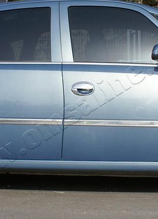 Накладки хромированные на молдинги дверей (4шт, нерж) opel meriva 2002-2010, omsaline, 5204131