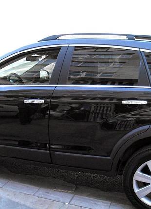 Накладки хромированные на стекла (6шт, верхняя) chevrolet captiva 2006-, carmos, 6441602146