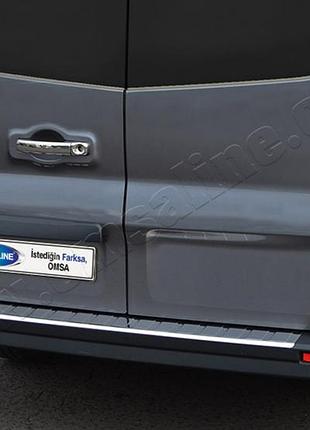 Накладка хромированная на задний бампер opel vivaro/fiat scudo/renault trafic 2015-, omsaline, 6126093t