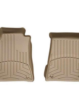 Коврики в салон mercedes-benz e-class w211 2003-2009, с бортом, передние, бежевые, weathertech 451731