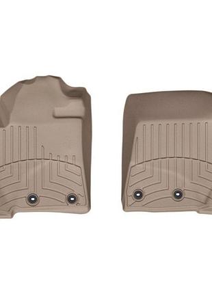 Коврики в салон toyota land cruiser 200/lexus lx570 2012-, с бортом, передние, бежевые, weathertech 454231