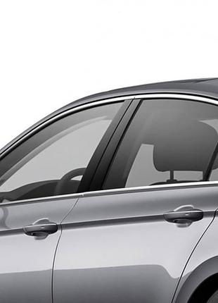 Накладки хромированные на стекла (8шт, полная) volkswagen passat b8 2019-, omsaline, 7545146f