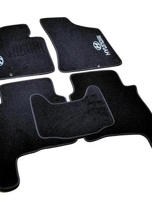 Коврики в салон (ворсовые) hyundai santa fe 2010-2012, черные, 5шт, avtm blccr1234