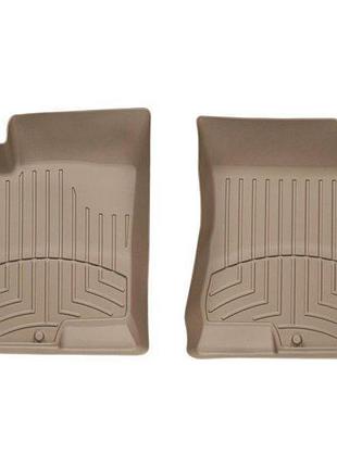 Коврики в салон hyundai sonata 2006-2010, с бортом, передние, бежевые, weathertech 451601