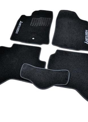 Коврики в салон (ворсовые) mitsubishi pajero sport 1996-2008, черные, 5шт, avtm blccr1401