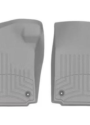 Коврики в салон hyundai santa fe 2021-, передние серые, weathertech 4616561