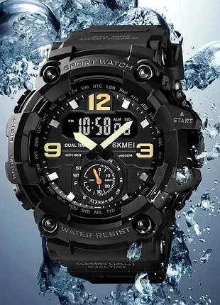 Часы skmei water resist black вт7563