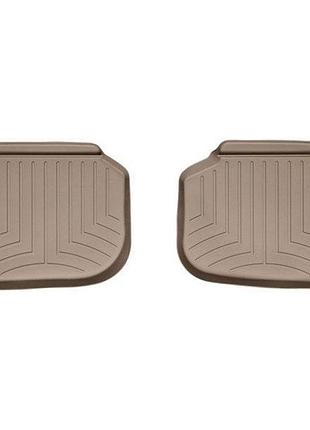 Коврики в салон volkswagen passat b7/b8, usa 2012-, с бортом, задние, бежевые, weathertech 453842