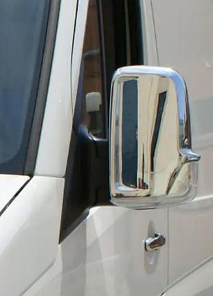 Накладки хромированные на зеркала (2шт) mercedes-benz sprinter w906/volkswagen crafter 2006-, carmos, 6450101