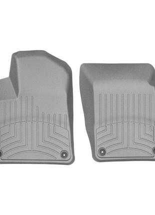 Коврики в салон audi q7 2016-/q8 2018-, с бортом, передние, серые, weathertech 468871