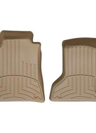 Коврики в салон mercedes-benz e-class w211 2003-2009 4matic, с бортом, передние, бежевые, weathertech 450881