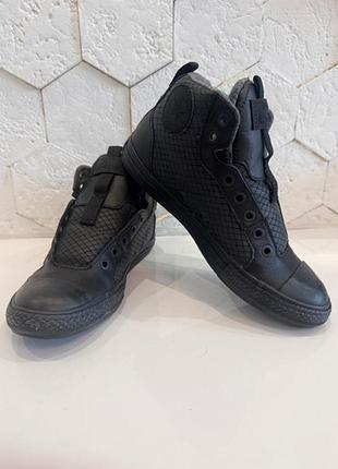 Кеди жіночі демісезонні, converse, 36р,  чорного кольору, верх шкіра і тканина