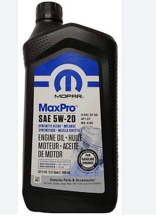 Моторное масло chrysler mopar maxpro 5w-20 0.946l chrysler 68518202aa