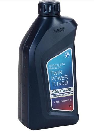 Моторное масло bmw twinpower turbo longlife-17fe+ 0w-20 1л bmw 83212463697