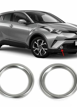 Накладки хромированные на противотуманные фары (2шт) toyota c-hr 2016-, omsaline, 7028103