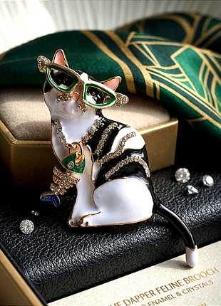 Брошь-кулон «cool cat» в легендарном дизайне, 8 см, кошка, кот