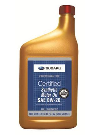 Моторное масло subaru motor oil 0w-20, 0.946л subaru soa427v1310