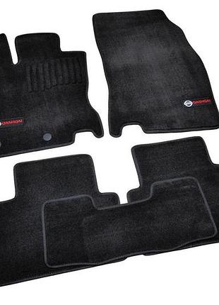 Коврики в салон (ворсовые) nissan qashqai 2014-, premium, черные, avtm blclx1425