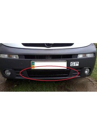 Зимняя накладка renault trafic/opel vivaro 2001-2006 бампер низ, глянец avtm flgl0128
