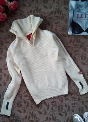 Стильный свитер, 100%шерсть, теплый, универсальный,1 фото