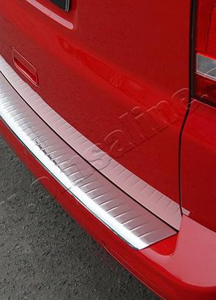 Накладка хромированная на задний бампер (матовый) volkswagen t5 2003-2015, omsaline, 7522095t