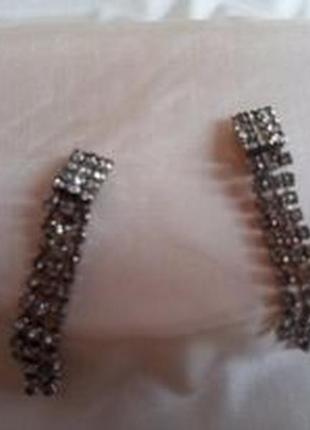 Набор комплект бижутерии с камнями колье клипсы браслет. производство чехословакия.3 фото