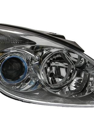 Фара передняя hyundai i30 2007-2012, правая h7/h1, электрическая регулировка, хром рамка, depo, 221-1146r-ld-em