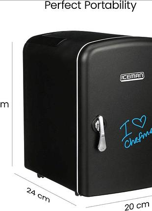 Мини-холодильник chefman / iceman/мини-холодильник chefman iceman 4l, портативный (автомобильный/домашний) для косметики и напитков
