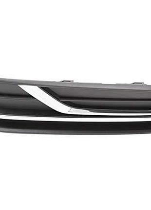 Оригинальная решетка бампера volkswagen passat b8 2015-, usa, без отв. п/тум., левая, с хромированным молдингом, 561854661l ryp