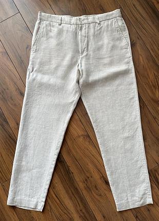 Zara штани льон
