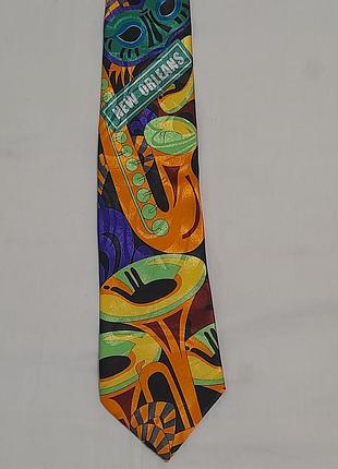 Steven harris hand made new orleans jazz tie - вінтажна  краватка виготовлена вручну  , 1998 р.
