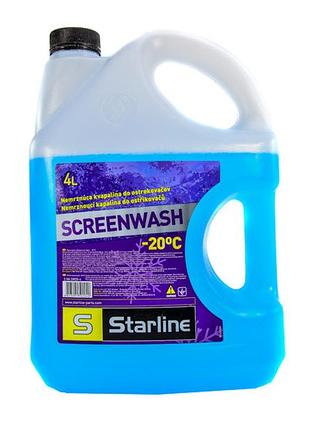 Омыватель стекла standart-20, зимний, bubble gum 4л starline snasw204