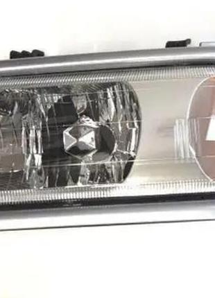 Фара передняя mitsubishi pajero sport 2000-2008, левая, электрическая/механическая регулировка, без ламп (h4/w21w/w5w), depo,