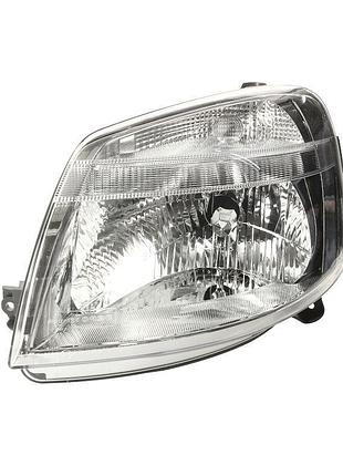 Фара передняя citroen berlingo/peugeot partner 2003-2008, левая h4, электрическая регулировка, depo, 552-1118l-ld-em
