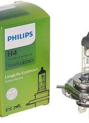 Автолампа h4 longlife ecovision 12v 60/55w p43t-38 (1шт)