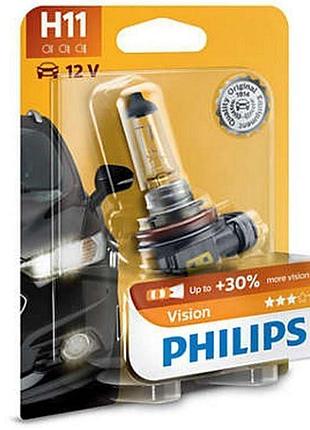Автолампа h11 vision+30% 12v 55w pgj19-2 (блистер 1шт)