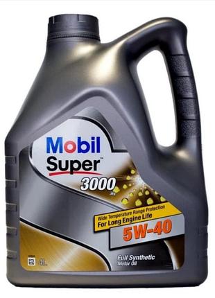 Моторное масло mobil super 3000 x1 5w-40 4л mobil 151776